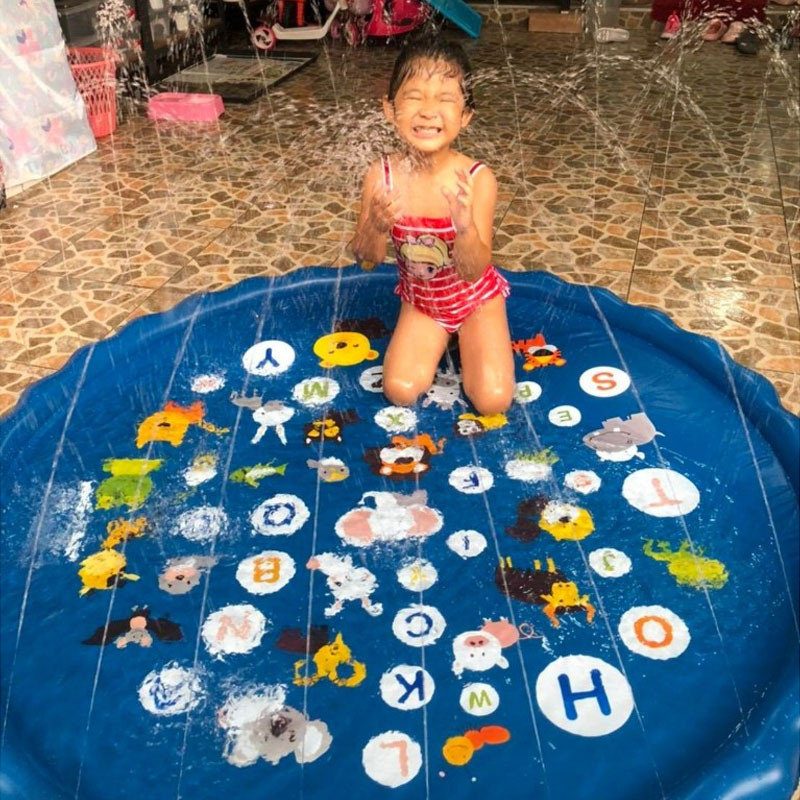 COD💦สระน้ำพุสินค้า ถาดน้ำพุ ปลอดภัยเล่นน้ำ ขนาด170cmกับ100cm - รูปที่ 6