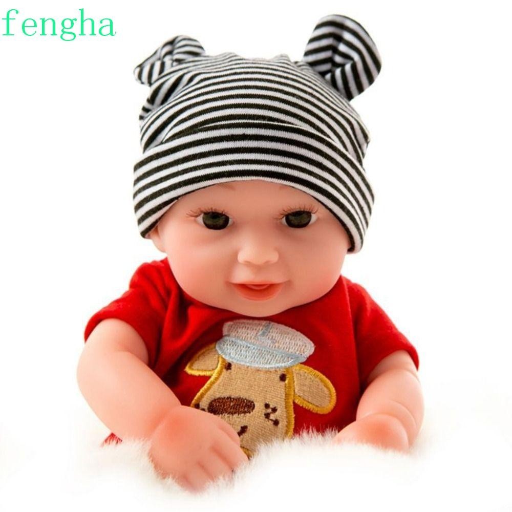 Fengha ตุ๊กตาเด็กทารกแรกเกิด เด็กวัยหัดเดิน ซิลิโคนนิ่ม สัมผัสนุ่ม 30 ซม. เต็มตัว เสมือนจริง ซิลิโคน เสื้อผ้า ที่มีสีสัน ตุ๊กตาเด็กแรกเกิด ของเล่นเด็ก
