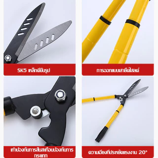 กรรไกรตัดหญ้า ปรับความยาว30-57cm กรรไกรตัดแต่งพุ่มไม้ กรรไกรตัดกิ่งไม้ ตัดกิ่งไม้ ตกแต่งสวน