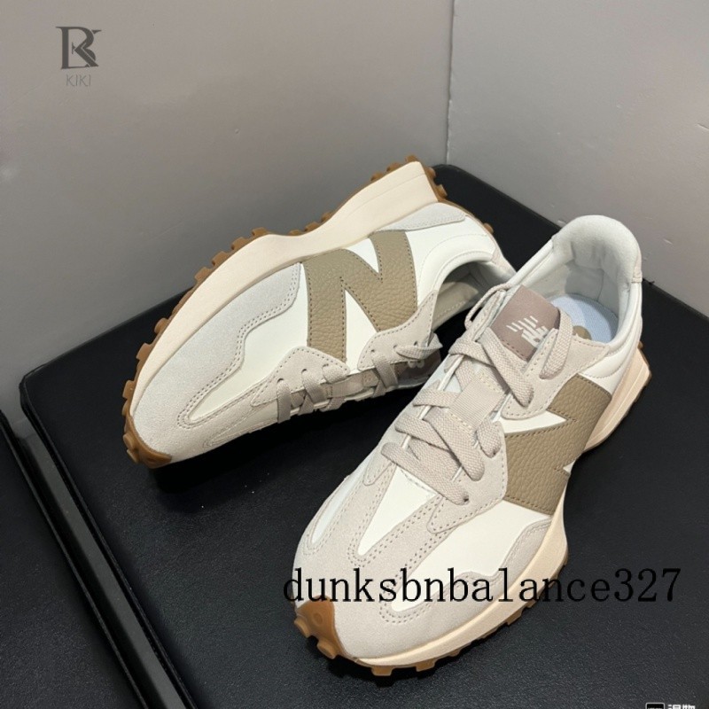 N Fast w NB 327 รองเท้าวิ่งจ๊อกกิ้งผู้ใหญ่ Caramel Sole Grey สีขาว U327LZ สีเขียวสีเทา U327LX
