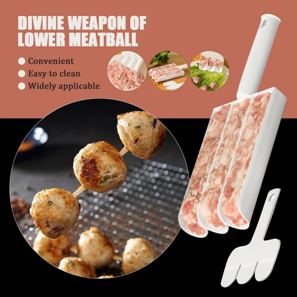 เครื่องทํามีทบอล 3/4 แม่พิมพ์ทําลูกชิ้นปลา ข้าวปั้น ข้าวปั้น ทําอาหาร โฮมเมด บอลเกอร์ คลิป เครื่องมือครัว - รูปที่ 7