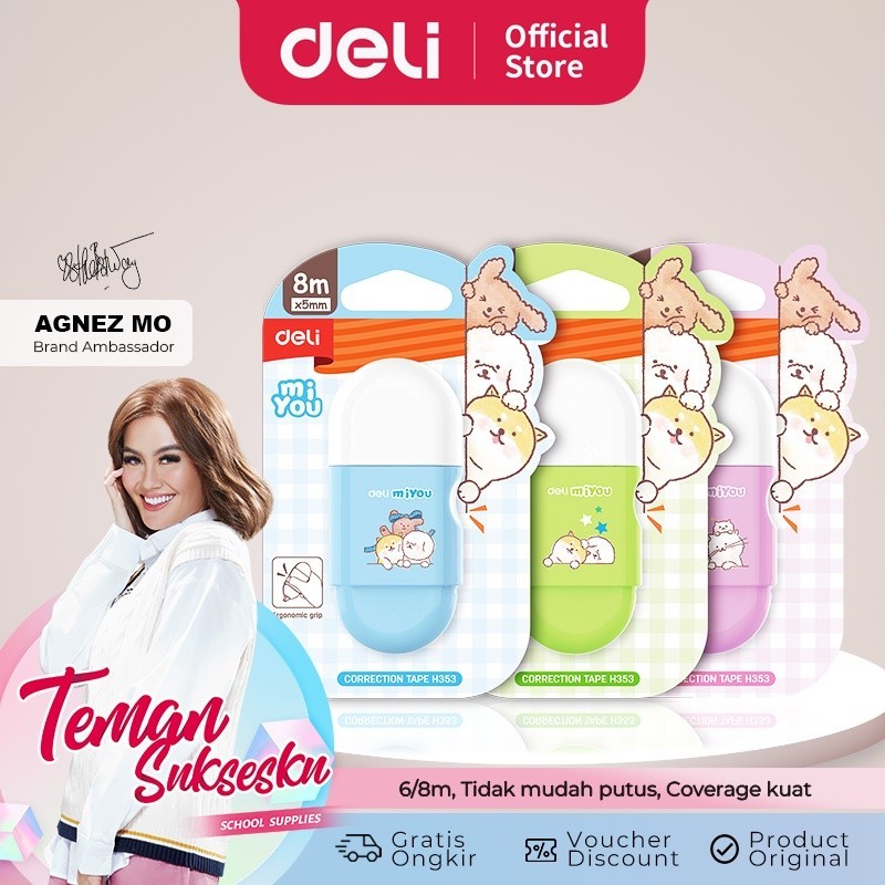 เทปลบคําผิด Deli Miyou 8m x 5mm - EH353