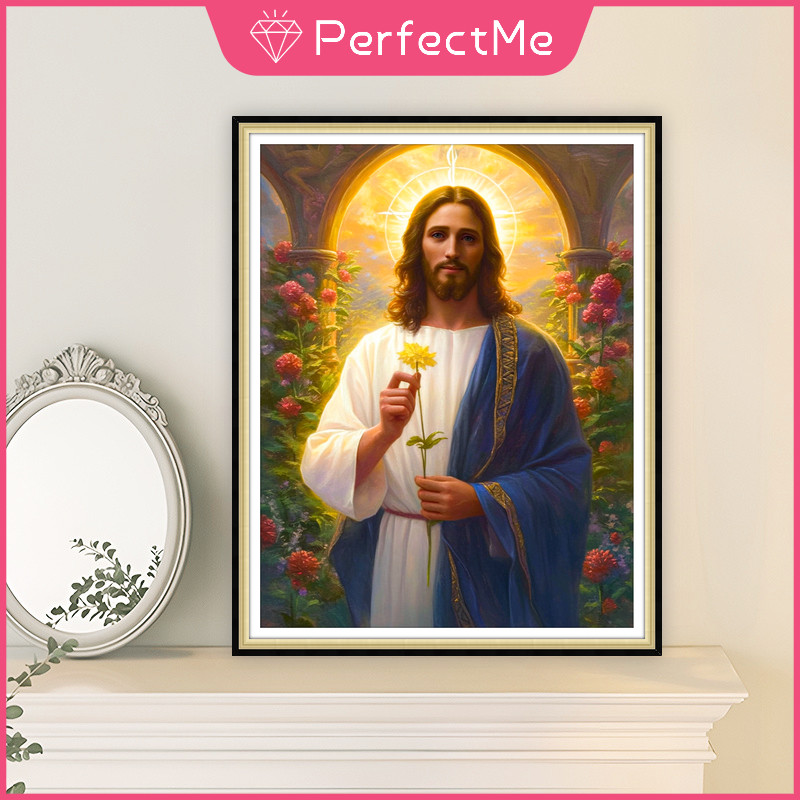 【PM】ภาพวาดปักครอสสติตช์ อะคริลิค รูปพระเยซู 5D สําหรับแขวนตกแต่งบ้าน 宗教 5241 - รูปที่ 2
