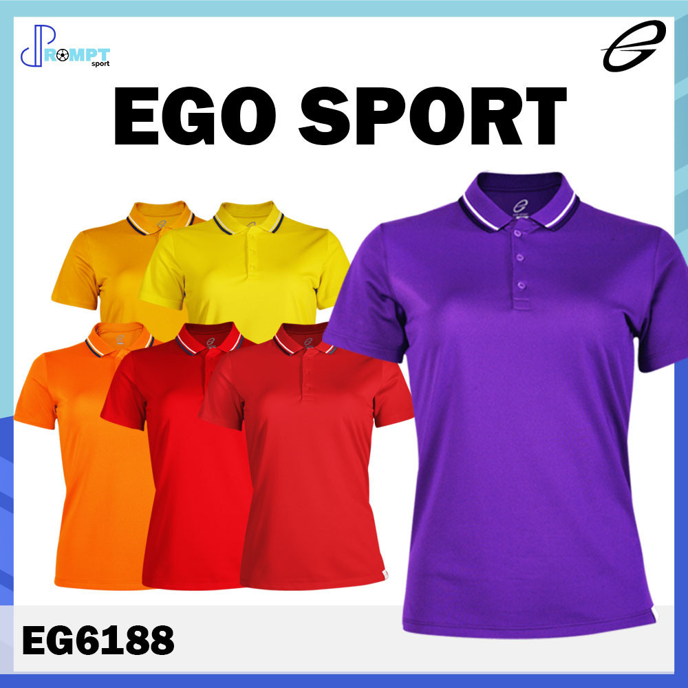 เสื้อโปโลเบสิคหญิงแขนสั้น EGO SPORT รุ่น EG6188 ชุด 1 แท้100%