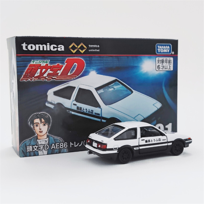 โมเดลรถยนต์ TOMICA TOMICA 01 Initial D AE86 Fujiwara Takumi ของเล่นสําหรับเด็ก
