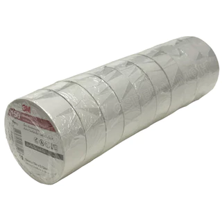 [ 10ชิ้น ] TAPE-3M-150 เทปพันสายไฟ สีขาว White ทนแรงดันไฟฟ้าได้ 600V 3/4นิ้ว ยาว 10เมตร สามเอ็ม เทปฉนวนไฟฟ้า Adhesive...
