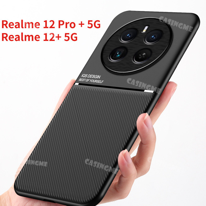 เคสโทรศัพท์มือถือหนังนิ่ม กันกระแทก พร้อมแหวนแม่เหล็ก สําหรับ Realme 12 Pro + 5G 12+ Realme12 Pro+ 12Pro+ Realme12Pro+ Realme 12+ 12 Pro + Plus 4G 5G