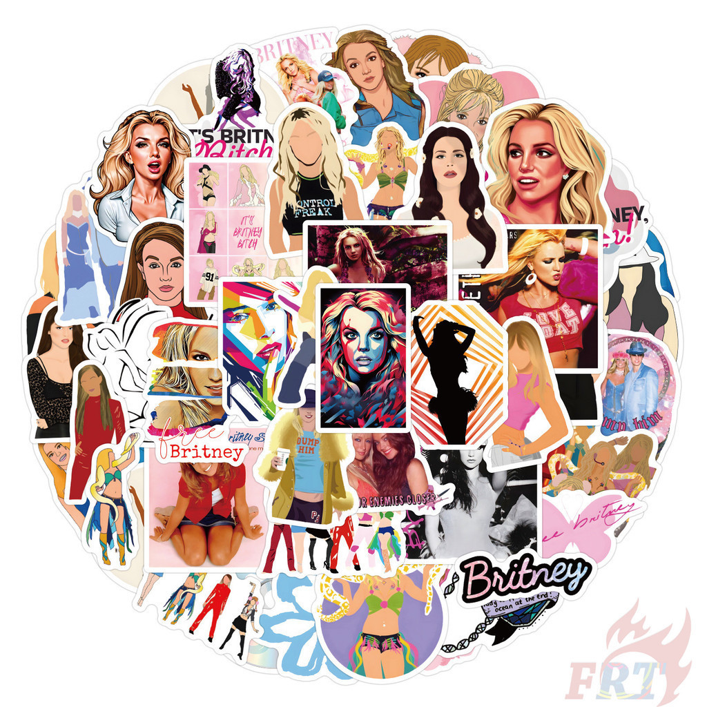 50ชิ้น/เซ็ต สติ๊กเกอร์ Britney Spears Series 02 สติ๊กเกอร์แฟชั่น DIY กันน้ํา Doodle