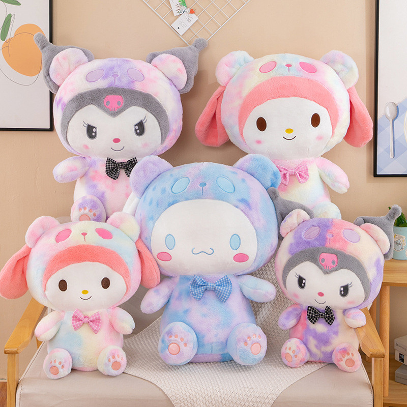 Sanrio Kawaii หมอนตุ๊กตานุ่ม รูปการ์ตูน Hello Kitty Kuromi Melody Cinnamoroll น่ารัก สําหรับวันเกิด