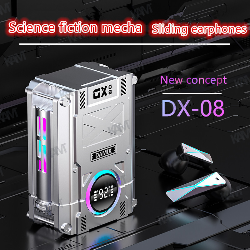 Kam ใหม่ DX-08 DX-07 ชุดหูฟังบลูทูธไร้สาย V5.3 IPX7 กันน้ํา สไตล์พังก์ สองหู สเตอริโอ HD คุยได้ Esports ความล่าช้าต่ํา สําหรับเล่นเกม