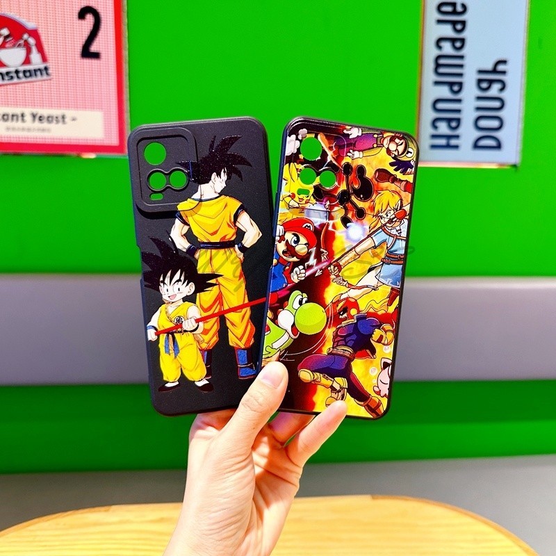 เคสโทรศัพท์มือถือ สําหรับ Oppo Reno 4F 5F 5 Lite 4 Lite 2F 2Z 2 3 4 Pro 5 6 7 8 8T 10 11 F 4Z 6Z 10x zoom Find X2 X3 X5 Pro K3 K5 RX17 R17 Pro R11 R11s Plus เคสโทรศัพท์มือถือ ลายการ์ตูน Dragon Ball Son Goku Super Mario