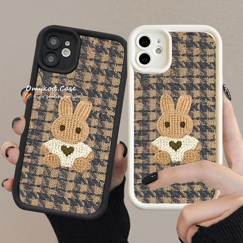 เคสโทรศัพท์มือถือ ซิลิโคน ผ้ากํามะหยี่ขนนิ่ม กันกระแทก ลายการ์ตูนกระต่าย ไฮเอนด์ สร้างสรรค์ สําหรับ Samsung A15 A05 05S A14 A13 A12 A11 A10 A04 A04E A03 A03S A24 A23 A34 A33 A32