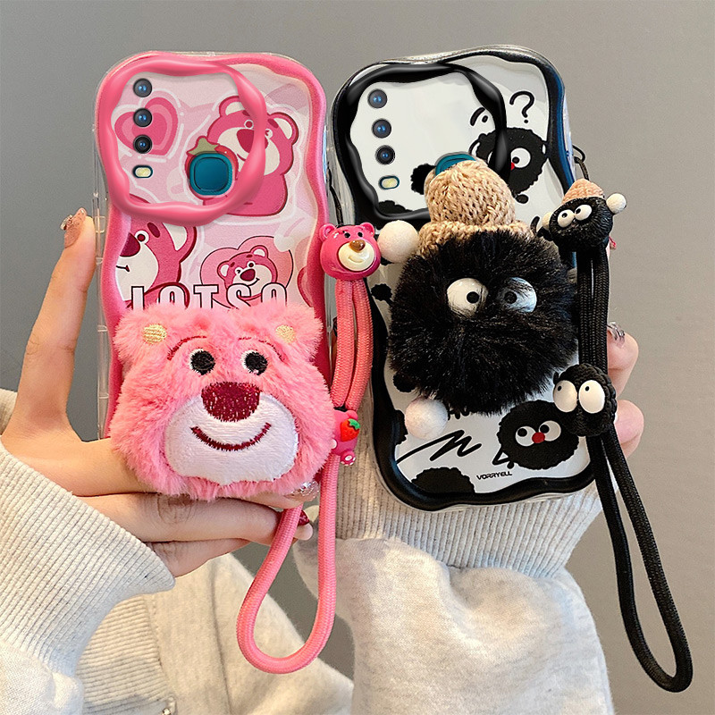 เคส vivo y11 y12 y15 y17 เคสโทรศัพท์มือถือ ผ้ากํามะหยี่ขนนิ่ม ลายการ์ตูนตุ๊กตา สามมิติ สําหรับ vivo u10 case