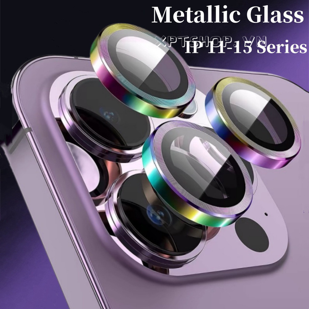 ฟิล์มกระจกนิรภัยกันรอยเลนส์กล้อง หลากสี สําหรับ iPhone 15 Pro Max 11 12 13 14 15 Pro Max 14 15 Plus