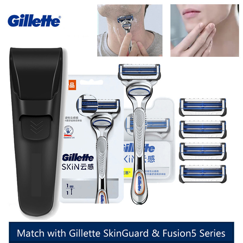 Gillette SkinGuard มีดโกนใบมีด Avocado Essence Lubricating Strip สําหรับ Smoother Shaving Match สําห