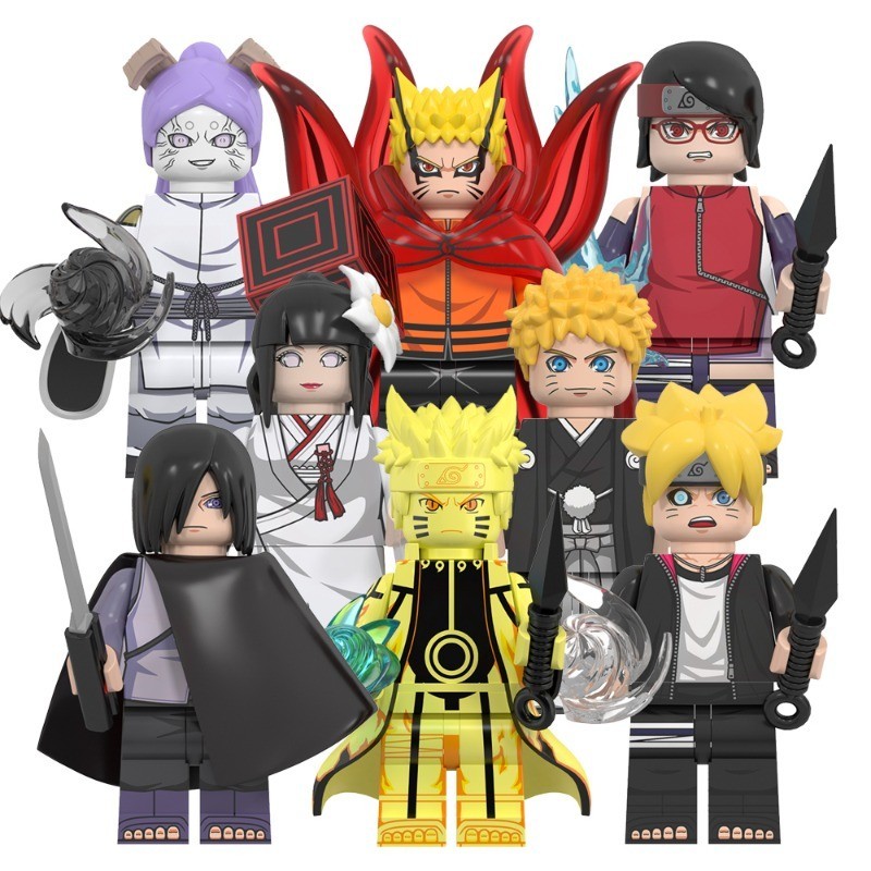 ใหม่ ฟิกเกอร์ตัวต่อ อนิเมะ Hokage Series Ootutuki Momoshiki Uchiha Sasuke Boruto Sarada ขนาดเล็ก ของขวัญ สําหรับเด็ก