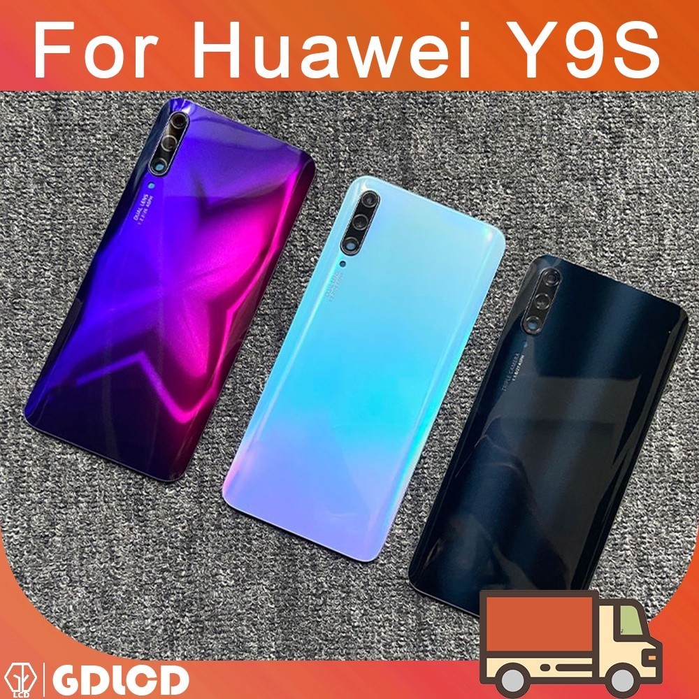 Huawei Y9S ฝาหลังแบตเตอรี่ Huawei P Smart Pro 2019 กระจกประตูกรณี Huawei Y9s กระจกด้านหลัง Huawei P สมาร์ท Pro 2019