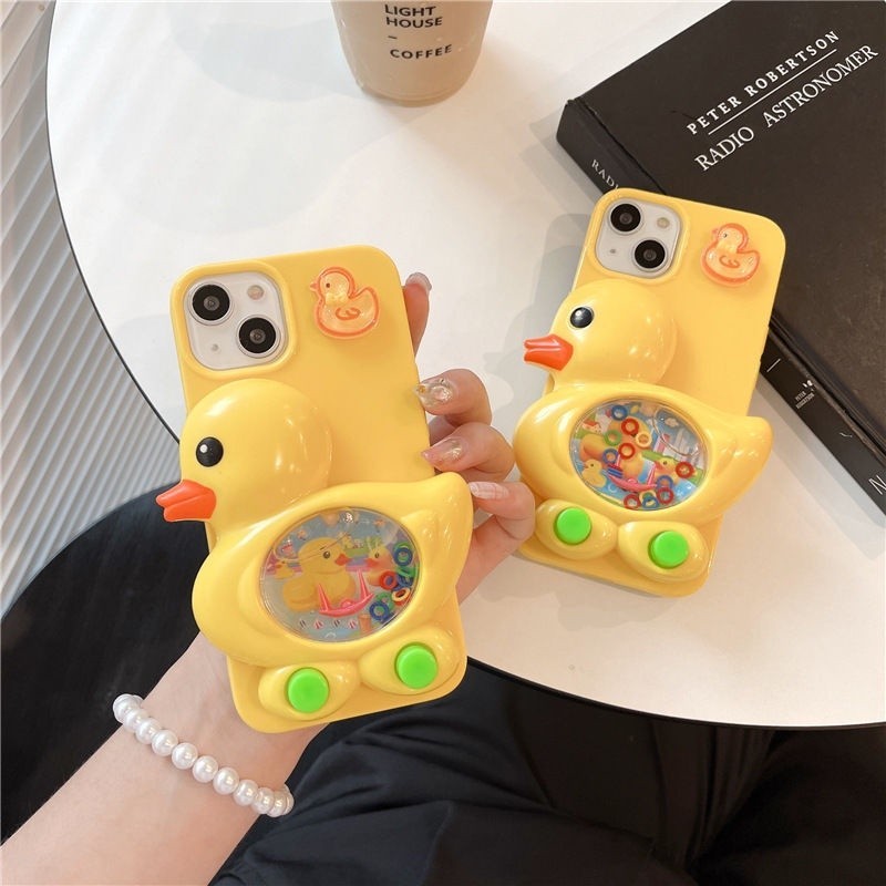 ใหม่ เคสโทรศัพท์มือถือ ลายเป็ดสีเหลืองน่ารัก สร้างสรรค์ สําหรับ IPhone 7 7plus 8 8plus Xs Xr 11 12 13 14 15 Pro Plus Promax