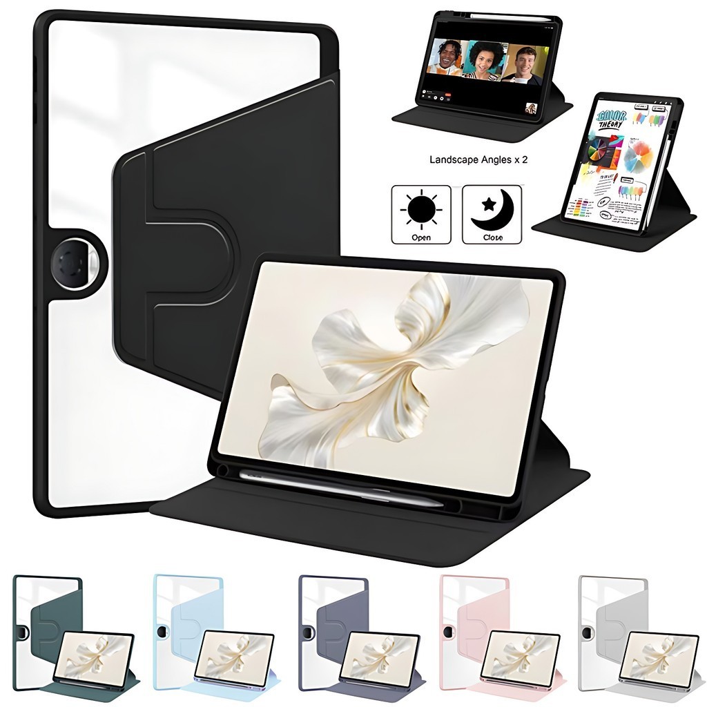 เคสแท็บเล็ตหนัง PU กันกระแทก สําหรับ Honor Pad 9 /Honor Pad 8 /Honor Pad V8pro /Honor Pad V6 360Rota