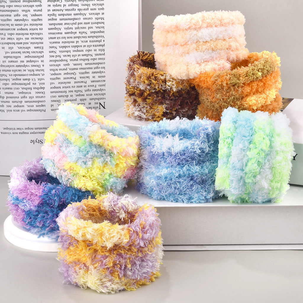 15 มม. สีสัน Plush Twist Bar เหล็กลวดริบบิ้นขนนุ่มแฮนด์เมด DIY ของเล่นลูกสุนัขเย็บผ้างานฝีมือตกแต่ง