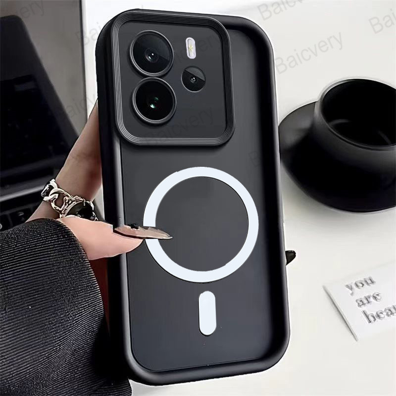 สําหรับ Redmi NOTE 14 4G สีสัน TPU ซิลิโคนฝาครอบ Shock Proof ป้องกัน Fundas Coque พร้อมสติกเกอร์แม่เหล็ก ราคา ถูกที่สุด ดีลบีเคเค แกลเลอรีภาพที่ 2