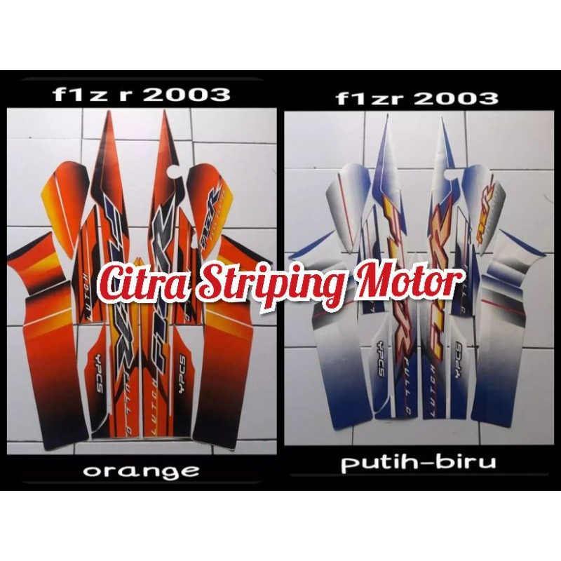 YAMAHA F1ZR FIZR 2003 SPORTY FULL CLUTCH MOTORCYCLE STRIPING STICKER