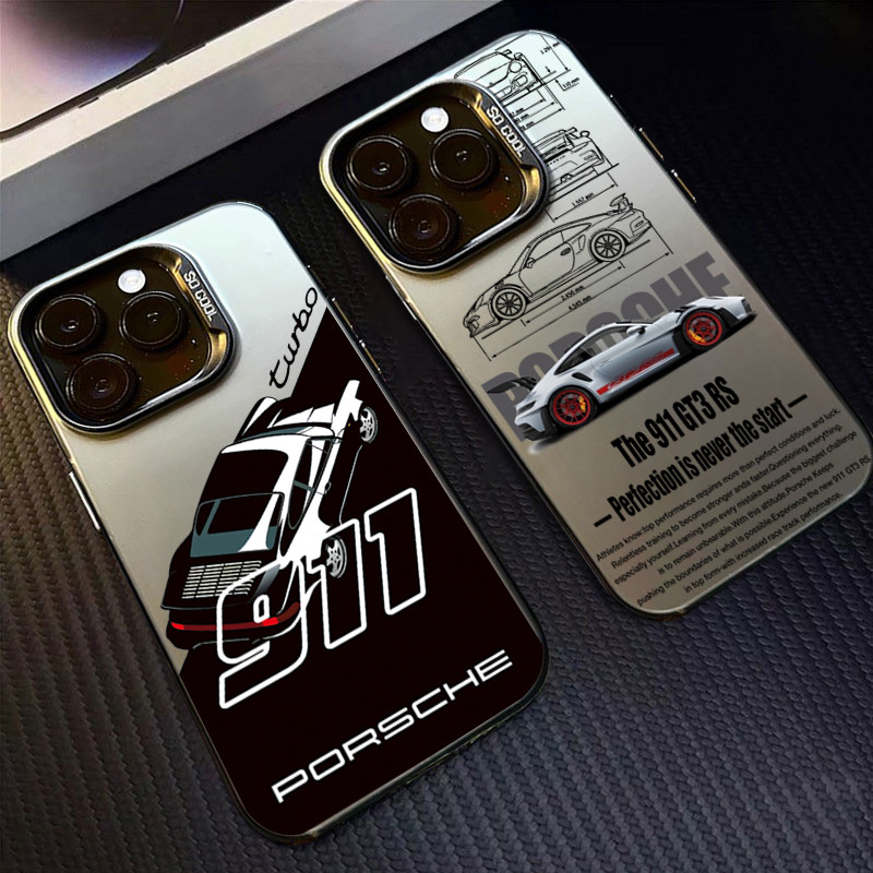 สําหรับ Mi 11 Lite 5G NE Poco F6 F5 X5 X6 M6 Pro 4G Mi 14T 14 13 12T 13T Pro กีฬา Supercar Silver IMD โลหะ Hard กันกระแทก