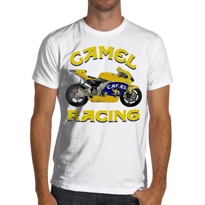2025 ผู้ชายเสื้อ Biker Rc211V รถจักรยานยนต์ Rac รถจักรยานยนต์นุ่มเสื้อยืด Camel Rac Tops Tee