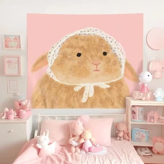 ผ้าพื้นหลังน่ารัก Cutepets ผ้าแขวน Ins การตกแต่งห้องนอนหอพักการ์ตูน