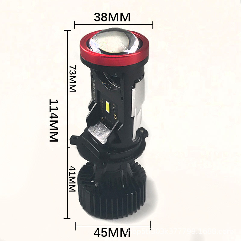 รุ่นใหม่ y7d LED เลนส์หลอดไฟแทรกตรงกำลังสูง50วัตต์พร้อมพัดลมเลนส์คู่ H4โคมไฟฟิชอาย y6d