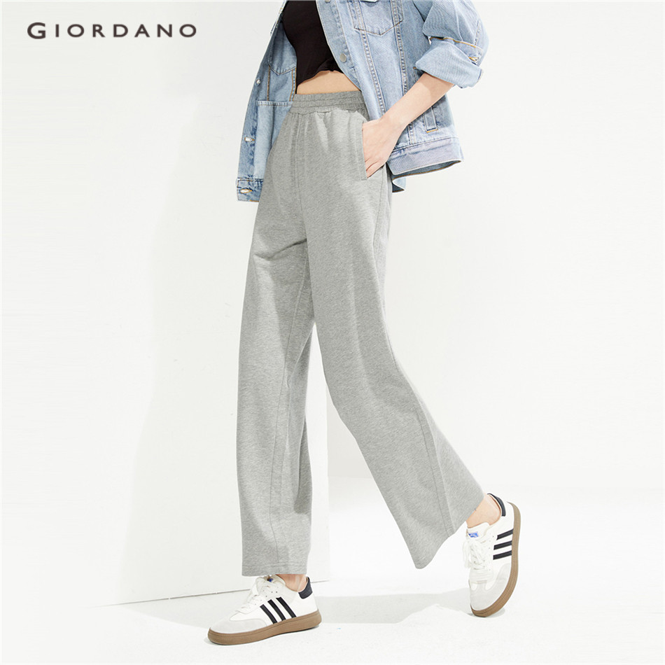 GIORDANO WOMEN กางเกงผู้หญิง Women's Elastic Waist French Terry Pants (Online Exclusive) 13425340
