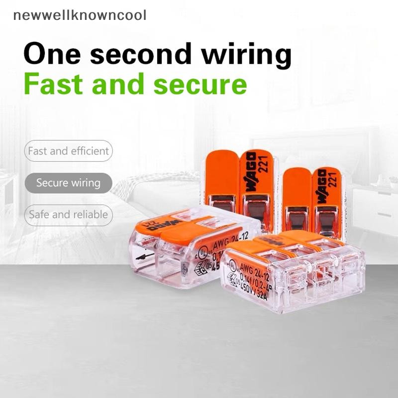ใหม่wellknowncool Original Wago สายไฟ 221-412 221-413 221-415 221-2411 221-612 221-613 221-615 221-4