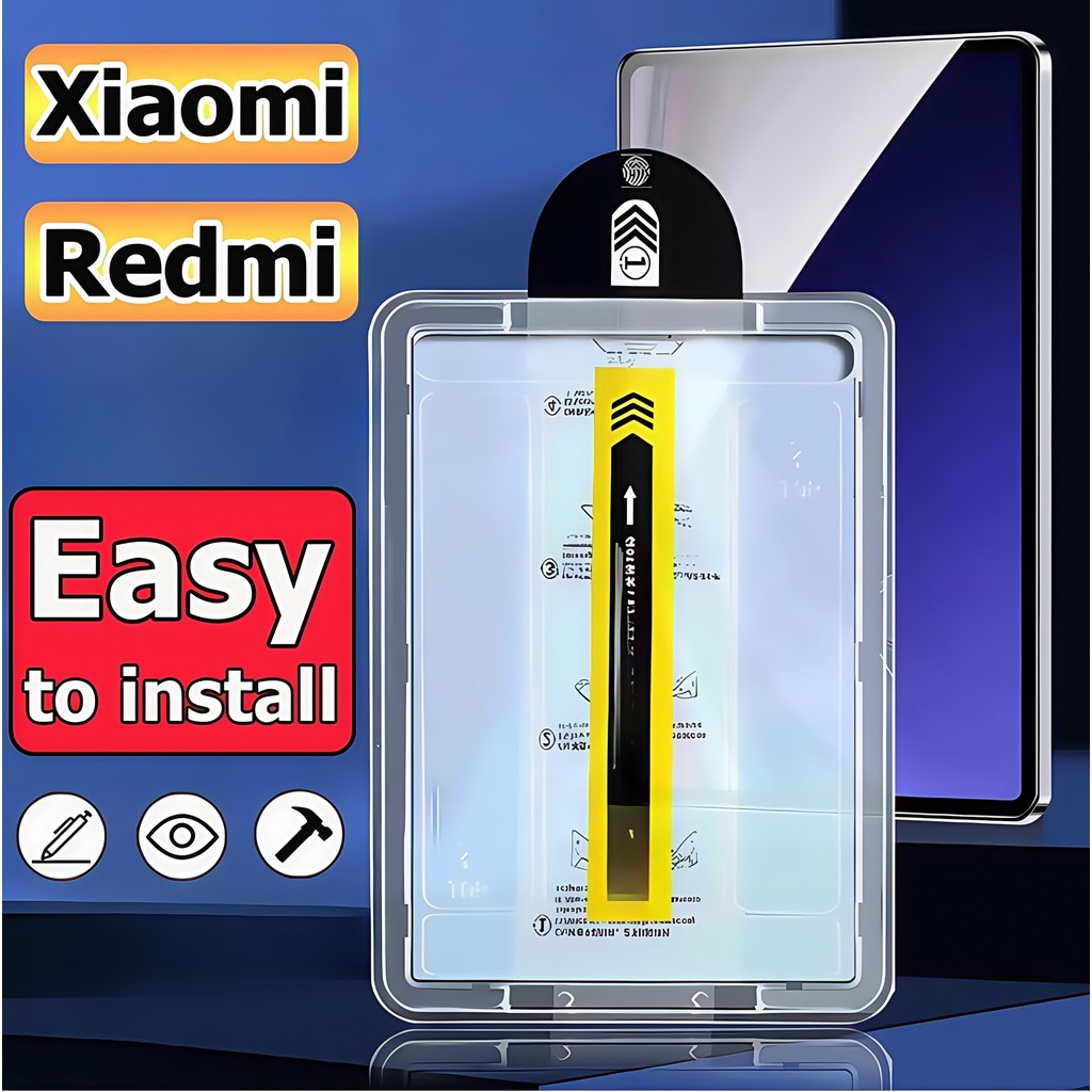 ติดตั้งง่ายกระจกฝุ่นฟรีป้องกันหน้าจอ Xiaomi/ Redmi ฟิล์มกระจก Redmi SE11 /SE8.7 /pro12.1 Xiaomi Pad 7/7pro Pad6/6pro 5/5pro Pad 6spro ฟิล์มกระจก Xiaomi