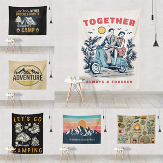 ผ้าพื้นหลังตั้งแคมป์ Agirl ตกแต่งแคมป์ ผ้าแขวนที่เข้ากัน ขาย…