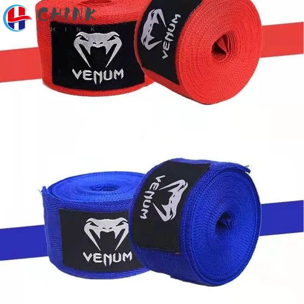 CHINK Boxing Wraps, Cotton Breathable Soft Bracelets, Black Red White Wraps Bandage Boxing