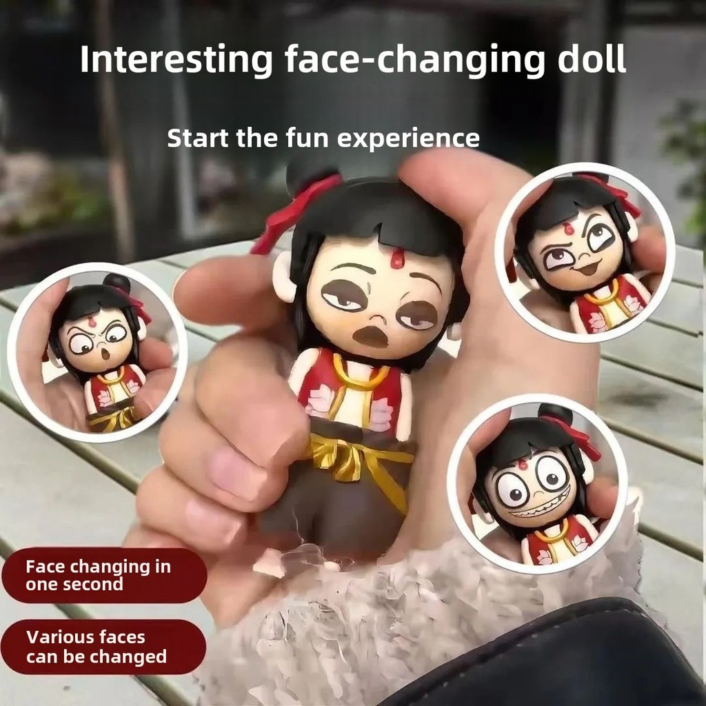 ฟิล์มจีน Ne Zha 2 Action Figure เปลี่ยน Face NeZha 2 ตุ๊กตา