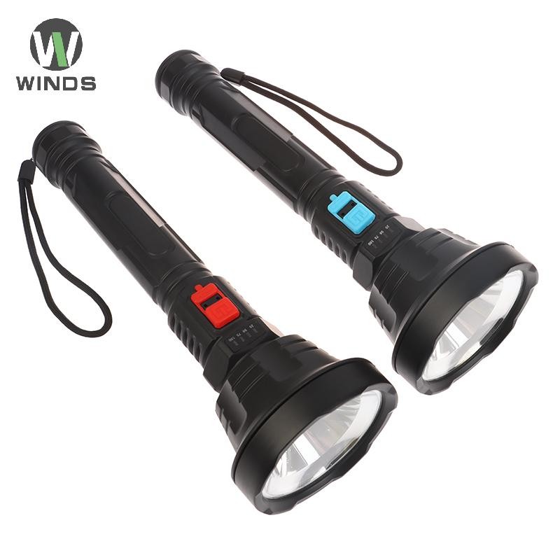 Ods ABS ไฟฉาย LED ไฟฉาย LED แบบชาร์จไฟได้พร้อมสาย USB หรี่แสงได้ 3 โหมดไฟฉายสําหรับตั้งแคมป์เดินป่าตกปลา OD