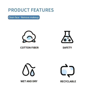 กระดาษเช็ดหน้า Cotton 100% แบบหนา 100 ชิ้น ใช้ได้ทั้งแห้งและเปียก ปลอดภัยต่อทารก - กระดาษชำระ