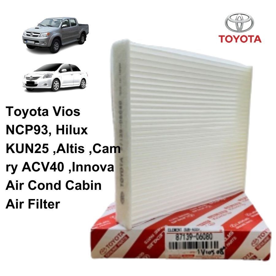 ไส้กรองอากาศในห้องโดยสาร สําหรับ Toyota Vios NCP93 Hilux Kun25 Altis Carmy Acv40 Innova 87139-33040