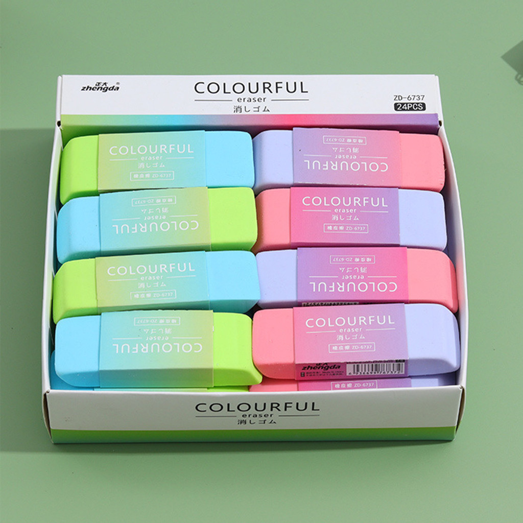 ยางลบ สองสี สร้างสรรค์ สะอาด ไม่ทิ้งรอย นักเรียน สี ขนาดใหญ่ ยางลบดินสอ เครื่องเขียน WJ524