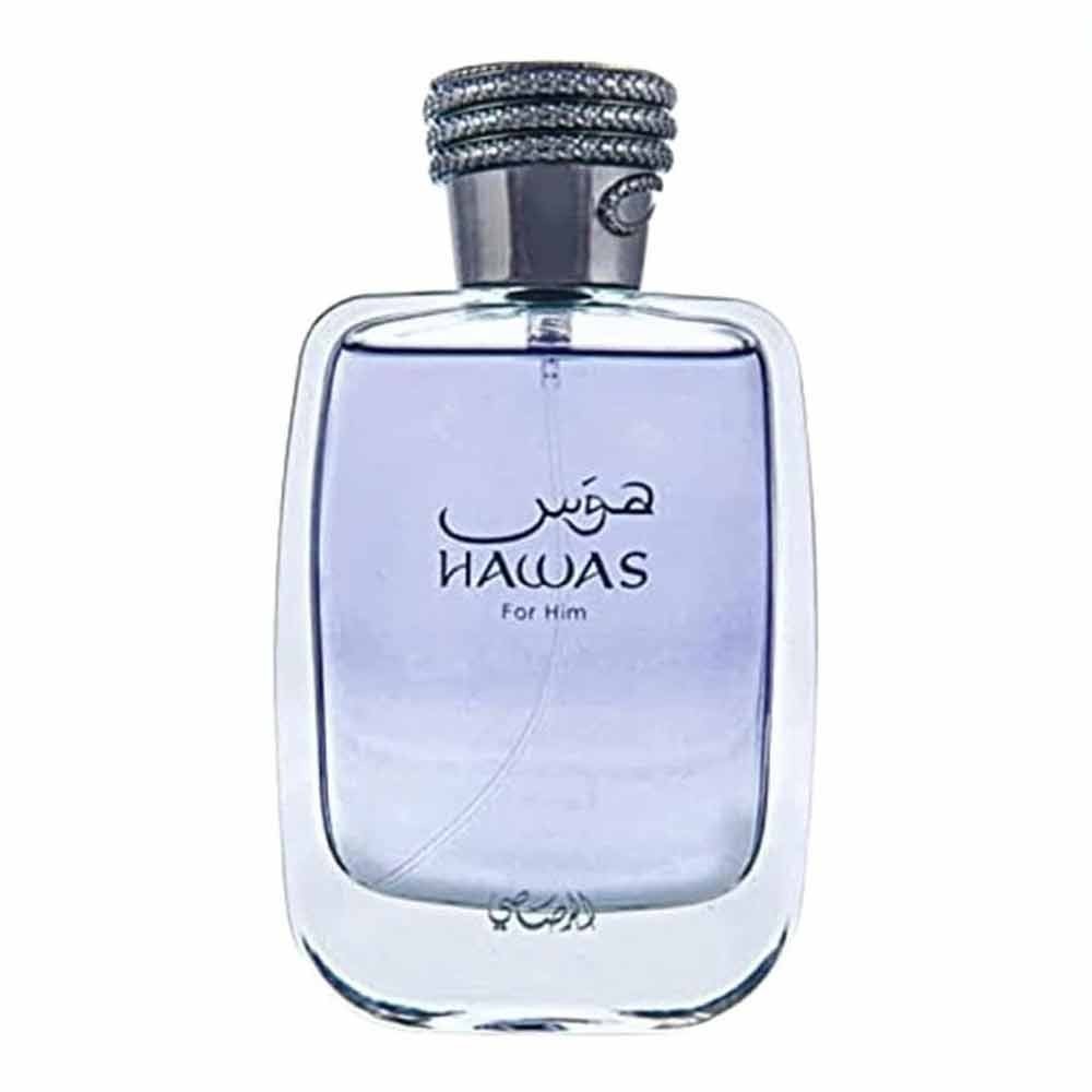 Decant Rasasi Hawas for him fruity, aquatic amber notes