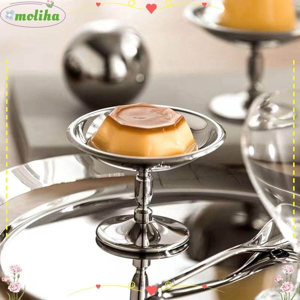 Moliha ถ้วยไอศกรีม ชามขนมหวาน สเตนเลส 304 กันสนิม คุณภาพสูง 200 มล. สีเงิน