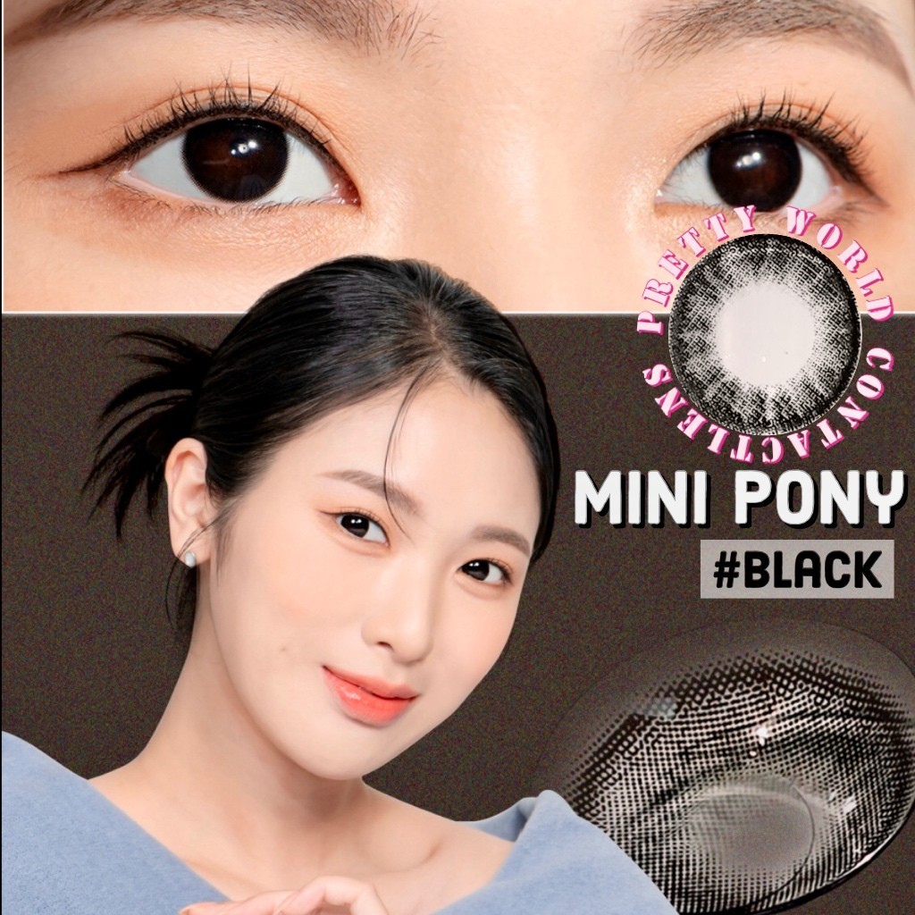 Mini Pony Black : Wink สีดำ สายตาปกติ ถึง -5.00
