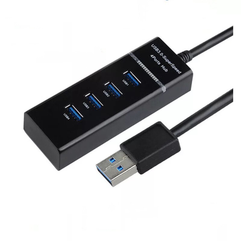 NEW USB HUB 4port 3.0 สายยาว 30cm (สีblack)