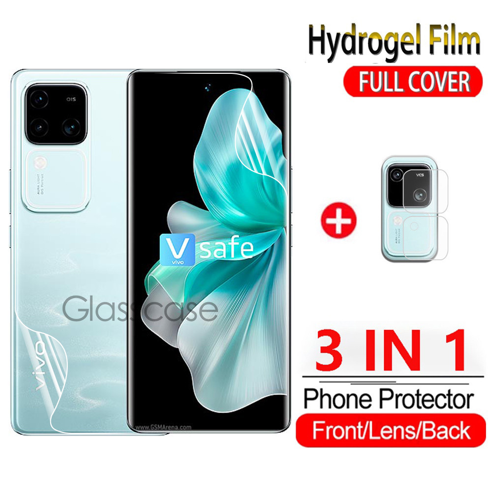 3 In 1 ด้านหน้ากลับฟิล์มไฮโดรเจลนุ่มสําหรับVivo V30 V40 E pro V30E V30pro V40pro V40lite VivoV30pro 