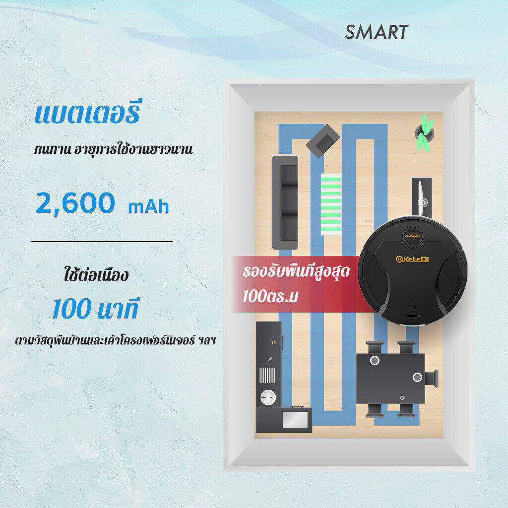 หุ่นยนต์ดูดฝุ่น 4in1 กวาด ล้าง ถูพื้น อัตโนมัติ thumbnail 6