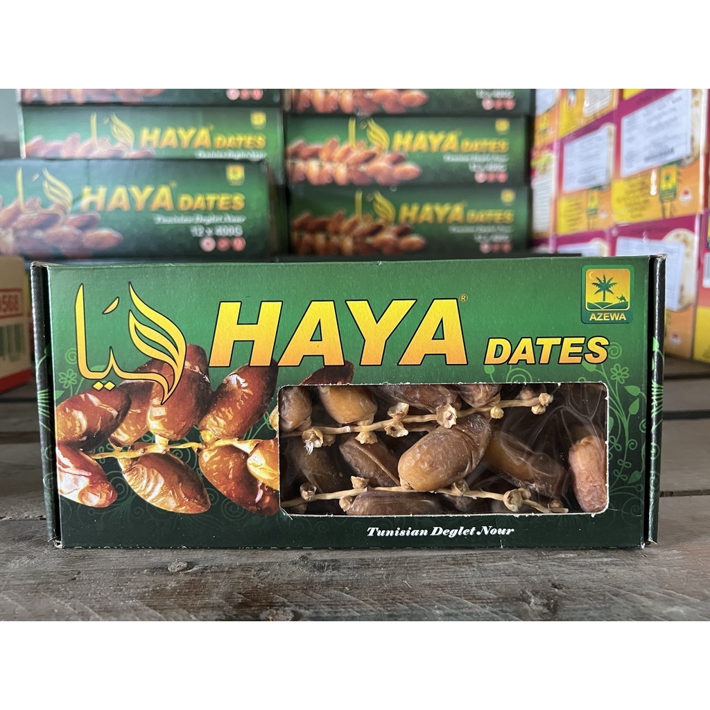 Haya อินทผาลัมอบแห้ง นำเข้าจากต่างประเทศ 1 กล่อง 400 กรัม ลูกใหญ่เบิ้ม