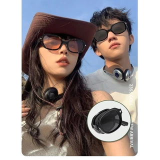 แว่นกันแดด สามารถพับเก็บได้ uv400 เท่ๆ ดำ polarized ผู้หญิงลุคดูแพง ผู้หญิง แว่นตกปลาโพลาไรซ์ แว่นใส่ไปทะเล สายปาร์ตี้