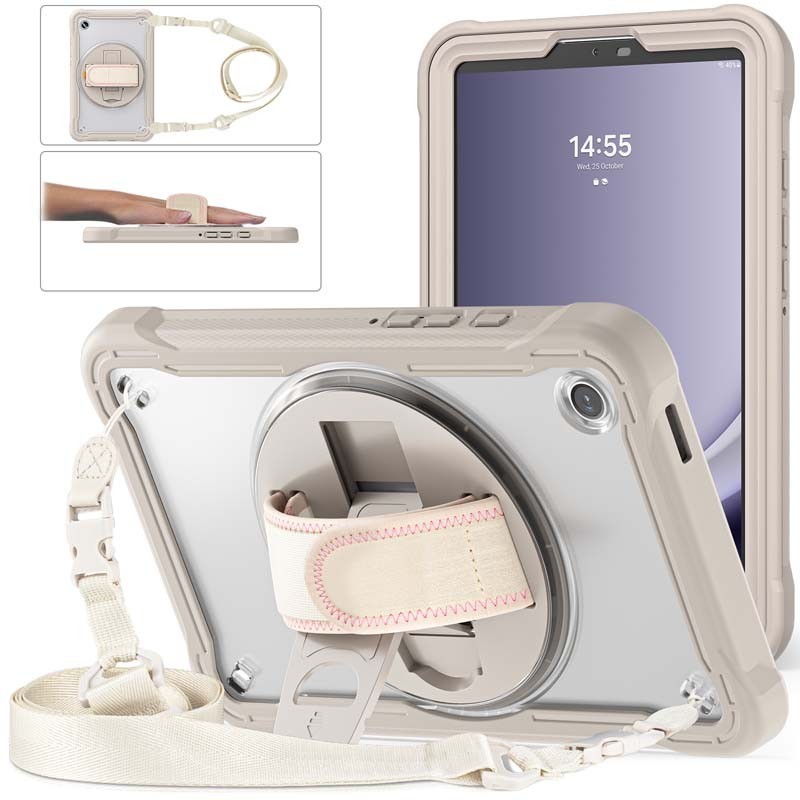 เคสโทรศัพท์มือถือ กันกระแทก พร้อมสายคล้องไหล่ คุณภาพสูง สําหรับ Samsung Galaxy Tab A9 case TabA9 SM-X110 X115 8.7 นิ้ว cover