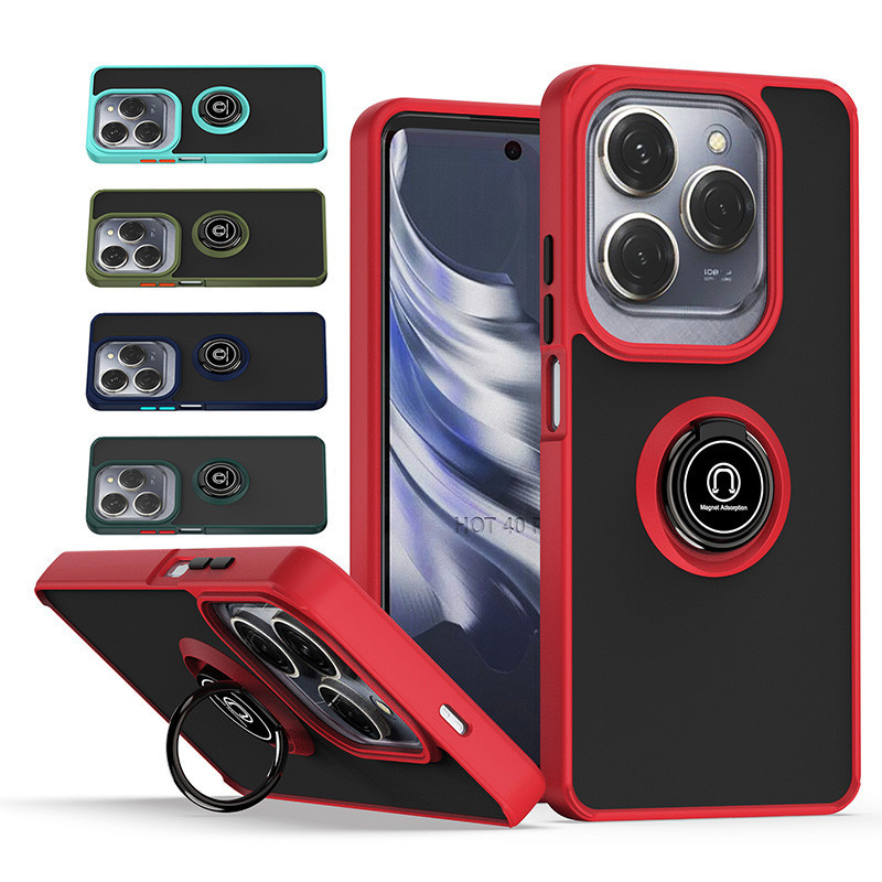 เคสโทรศัพท์มือถือ กันกระแทก พร้อมแหวนขาตั้ง สําหรับ Infinix Hot 40 Pro 30i 30 Play 20s 20 5G X6836 X